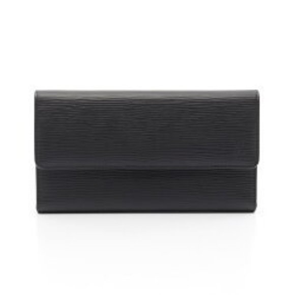 Louis Vuitton Handbags - Louis Vuitton Porte Tresor Tri Long Wallet Epi Leather Black